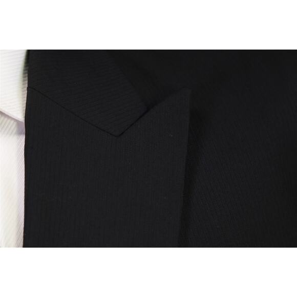 Versus Gianni Versace Mens Black Tonestripe Double Breasted Wool Suit 40R - Picture 5 of 10